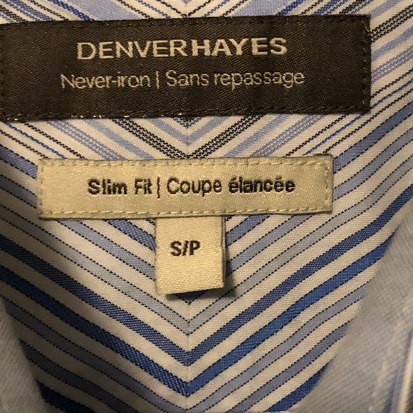Denver Hayes Mens Small Slim Fit Button Down Shirt - New with Tags - Picture 3 of 9